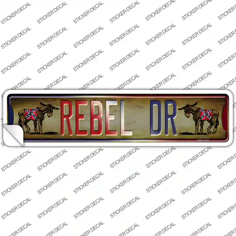 Rebel Drive Novelty Narrow Sticker Decal