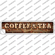 Coffee and Tea Bulb Lettering Novelty Narrow Sticker Decal