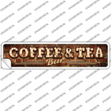 Coffee and Tea Bulb Lettering Novelty Narrow Sticker Decal