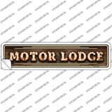 Motor Lodge Bulb Lettering Novelty Narrow Sticker Decal