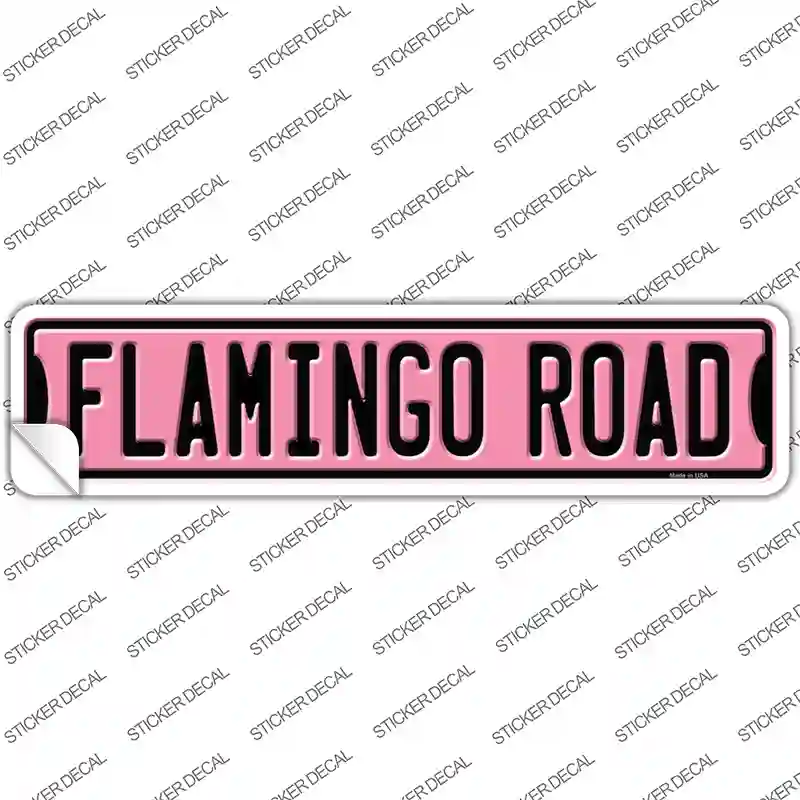 Flamingo Road Novelty Narrow Sticker Decal