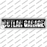 Outlaw Garage Novelty Narrow Sticker Decal