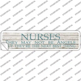 Nurses May Not Be Angels Novelty Narrow Sticker Decal