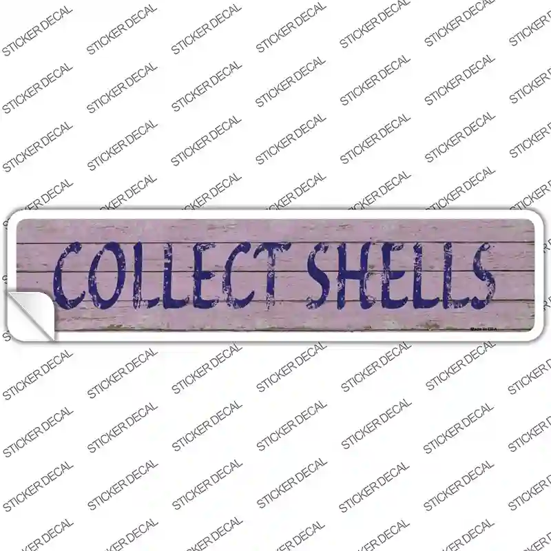 Collect Shells Novelty Narrow Sticker Decal
