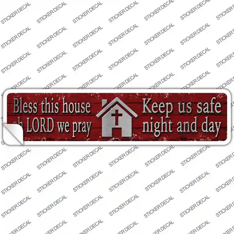 Bless This House Novelty Narrow Sticker Decal
