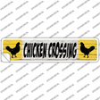 Chicken Crossing Novelty Narrow Sticker Decal