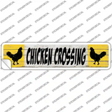 Chicken Crossing Novelty Narrow Sticker Decal
