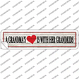 Grandmas Heart With Her Grandkids Novelty Narrow Sticker Decal