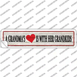 Grandmas Heart With Her Grandkids Novelty Narrow Sticker Decal