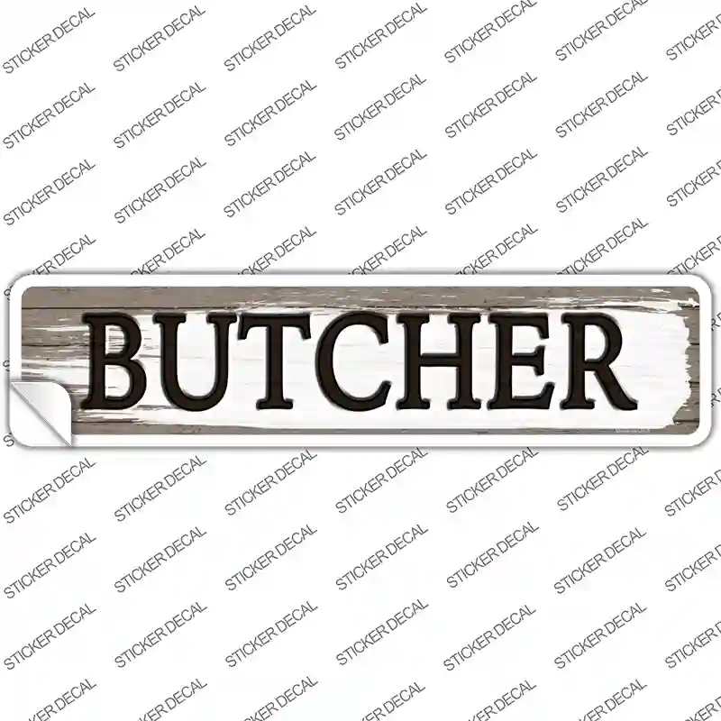 Butcher Novelty Narrow Sticker Decal