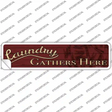 Laundry Gathers Here Novelty Narrow Sticker Decal