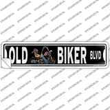Old Biker Novelty Narrow Sticker Decal