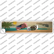 California and US Flag Novelty Narrow Sticker Decal