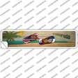 Colorado and US Flag Novelty Narrow Sticker Decal