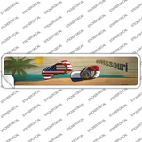 Missouri and US Flag Novelty Narrow Sticker Decal