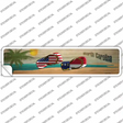 North Carolina and US Flag Novelty Narrow Sticker Decal