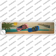 Oklahoma and US Flag Novelty Narrow Sticker Decal