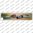 Virginia and US Flag Novelty Narrow Sticker Decal