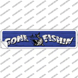 Gone Fishin Novelty Narrow Sticker Decal