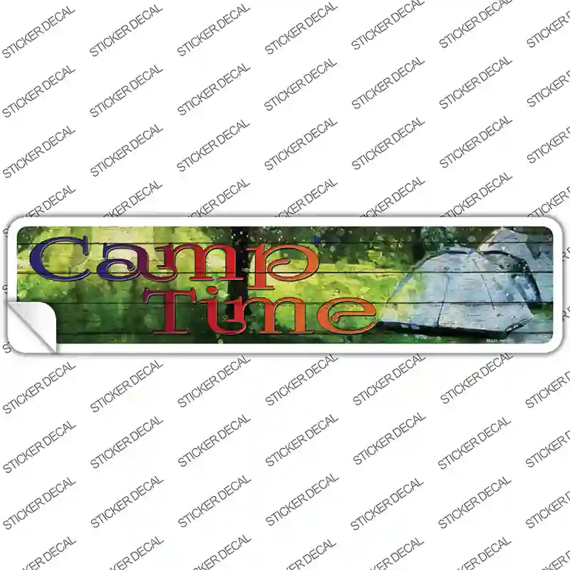 Camp Time Novelty Narrow Sticker Decal