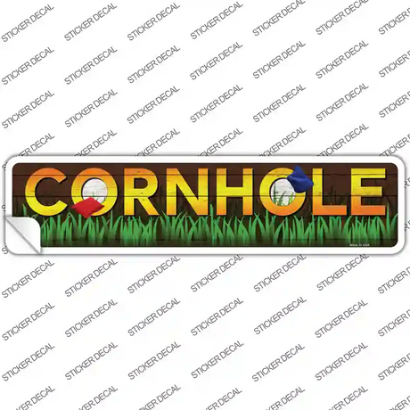 Cornhole Novelty Narrow Sticker Decal