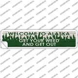 Alaska Weed Novelty Narrow Sticker Decal