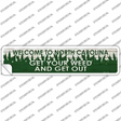 North Carolina Weed Novelty Narrow Sticker Decal