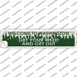 Washington Weed Novelty Narrow Sticker Decal
