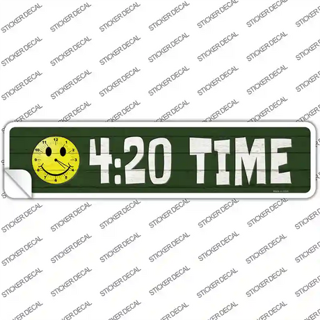 420 Time Novelty Narrow Sticker Decal