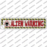 Alien Warning Novelty Narrow Sticker Decal