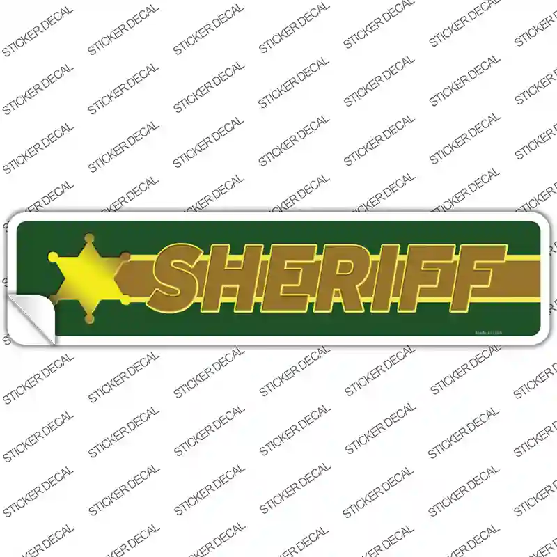 Sheriff Thin Brown Line Novelty Narrow Sticker Decal