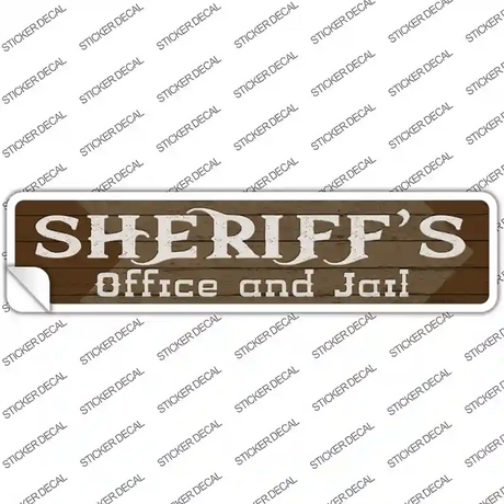 Sheriffs Office and Jail Brown Novelty Narrow Sticker Decal