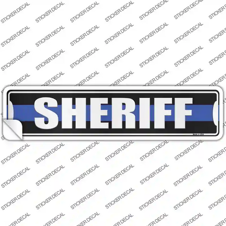Sheriff Blue Line Novelty Narrow Sticker Decal