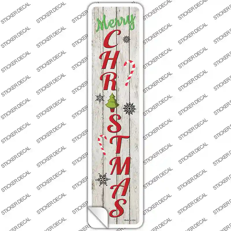 Merry Christmas Novelty Narrow Sticker Decal