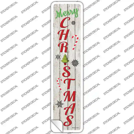 Merry Christmas Novelty Narrow Sticker Decal