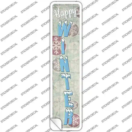 Happy Winter Novelty Narrow Sticker Decal