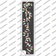 Merry Christmas Lights Black Novelty Narrow Sticker Decal