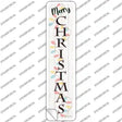 Merry Christmas Lights White Novelty Narrow Sticker Decal