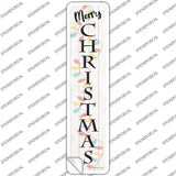 Merry Christmas Lights White Novelty Narrow Sticker Decal