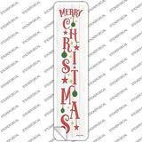 Merry Christmas Ornaments White Novelty Narrow Sticker Decal