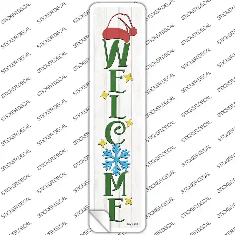 Welcome Hat White Novelty Narrow Sticker Decal