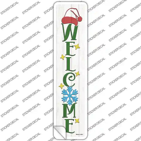 Welcome Hat White Novelty Narrow Sticker Decal