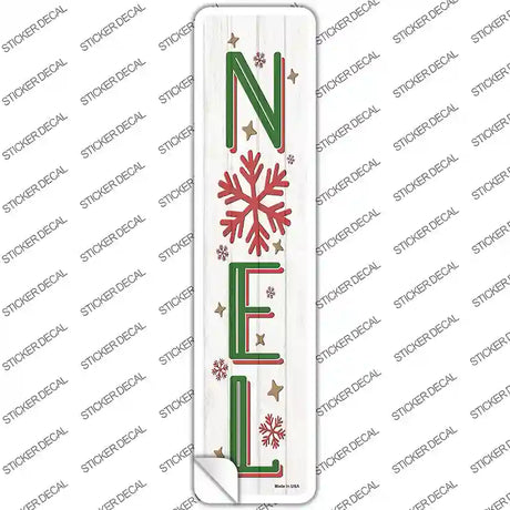 Noel White Novelty Narrow Sticker Decal