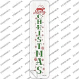 Merry Christmas White Novelty Narrow Sticker Decal