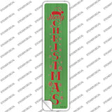 Merry Christmas Green Novelty Narrow Sticker Decal