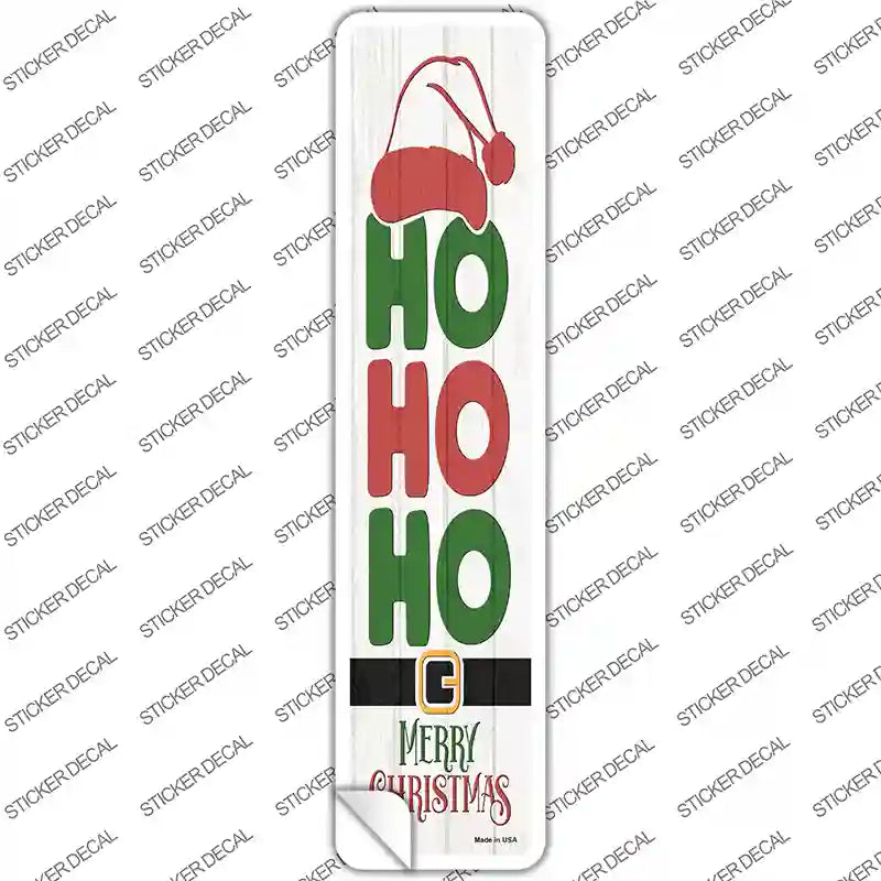Ho Ho Ho White Novelty Narrow Sticker Decal