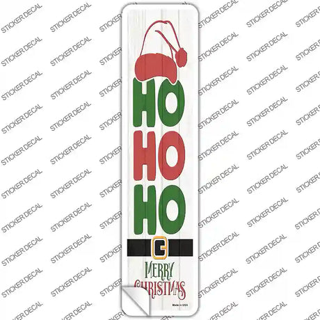 Ho Ho Ho White Novelty Narrow Sticker Decal