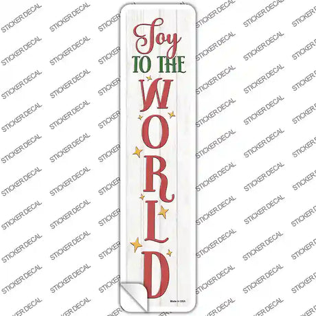 Joy To The World White Novelty Narrow Sticker Decal