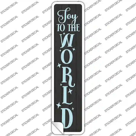 Joy To The World Black Novelty Narrow Sticker Decal