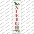 Sleigh Rides White Novelty Narrow Sticker Decal